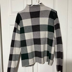 Plaid Turtleneck Sweater